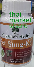 Organic s Herbs Pet-Sung-Kat 40cap เพชรสังฆาต 